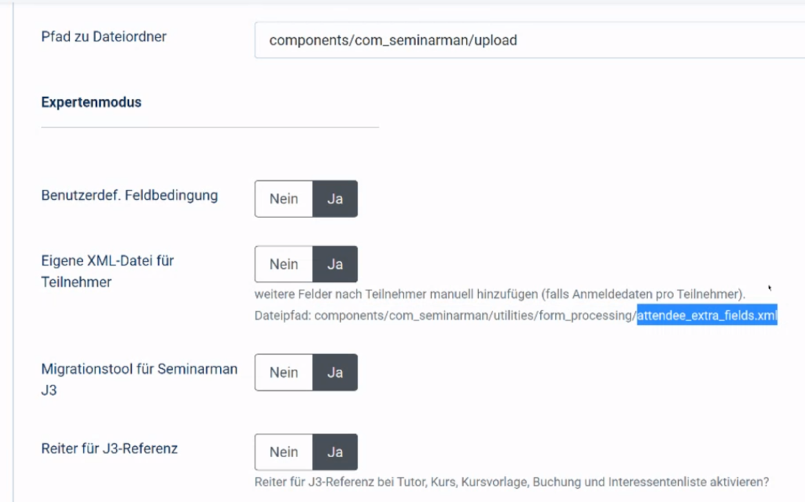 SeminarManagerBuchungsfelderTN3