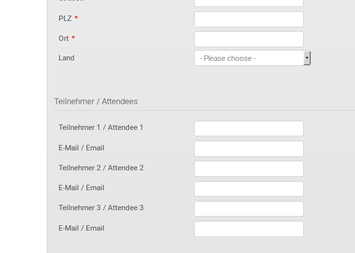 sman attendees bookingform