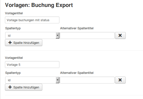 sman erweiterter Export Buchungsexport