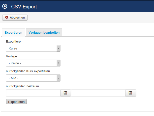 sman erweiterter Export exportieren